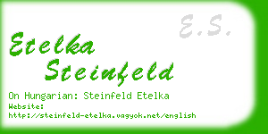 etelka steinfeld business card